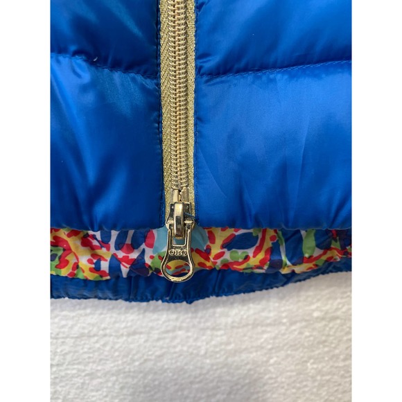 Lilly Pulitzer Blue Small Puffer Down Vest Size XS - Picture 5 of 12